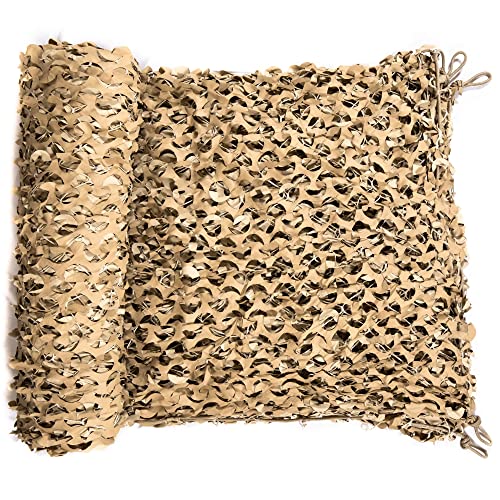 CamoSystems Premium Series Military Spec with Mesh Netting Attached 5 x 10 (Top Cover) Tan/Light Tan