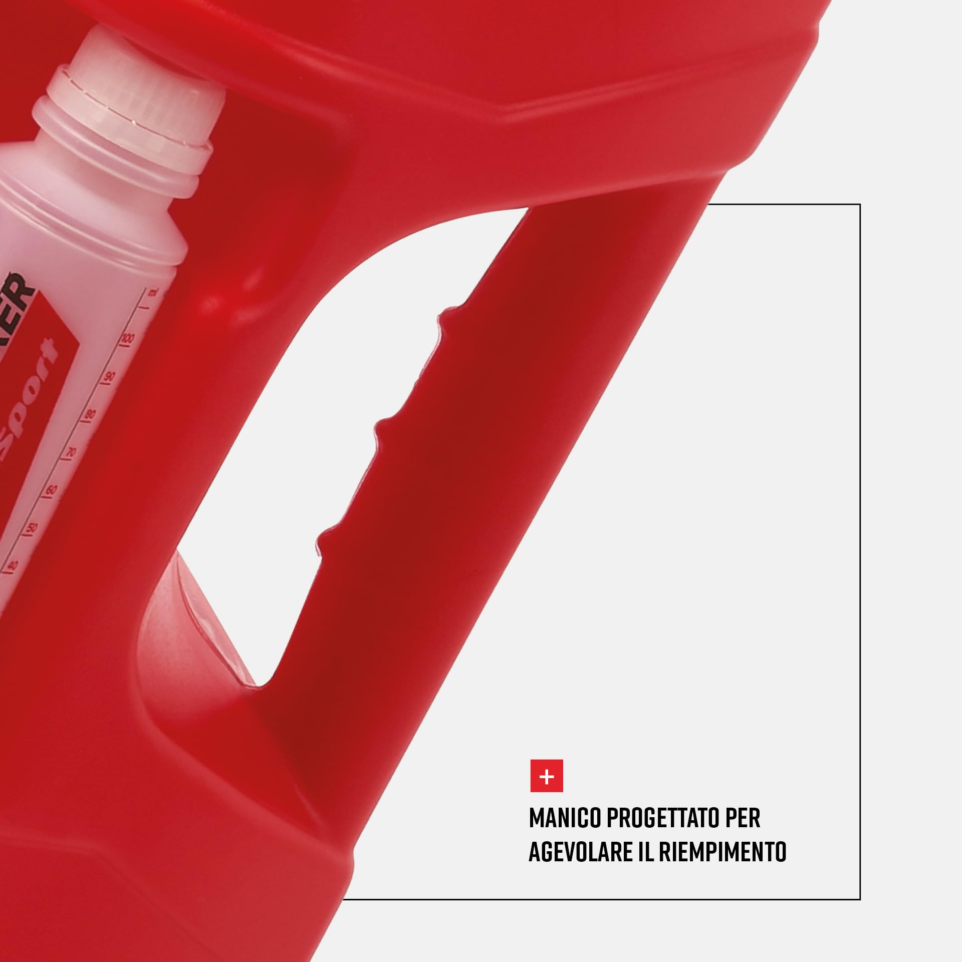 POLISPORT 8460000002 - ProOctane Tanica Benzina Omologata da 20L con Sistema di riempimento rapido Durevole e Resistente con Tappo a Prova di versamento a Colori Rosso