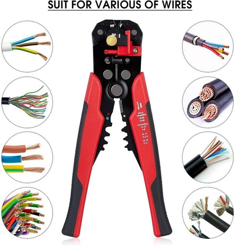 480PCS Insulated Cable Connector Electrical Wire Crimp Spade Butt Ring Fork Ring Lugs Rolled Terminals + Self Adjusting Plier - (Color: 480PCS Plier)