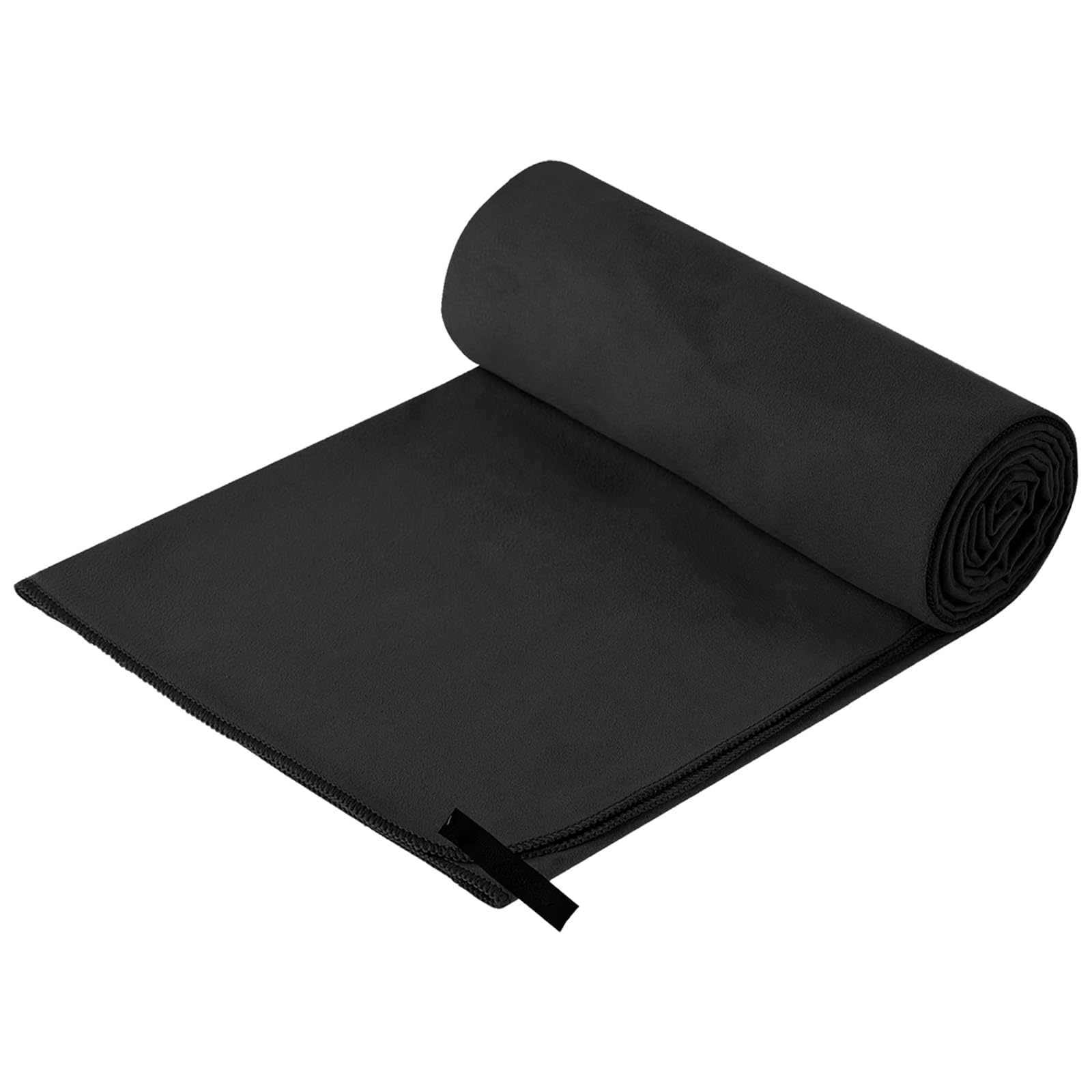 hjwanyin Microfibre Travel Towel - Quick Dry, Ultra Soft, Lightweight, Super Absorbent Compact Camping Towel for Sports, Swimming, Hiking, Gym, Beach, Camping, Yoga (Black, L(60 * 122cm))