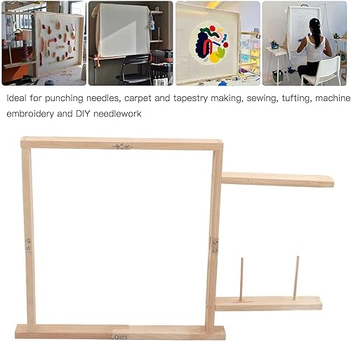 Miniatura 3 de Marco de acolchado para alfombra, 27.6 x 27.6 in, marco de mesa para hacer alfombras, marco de pistola de acolchonamiento, herramientas para