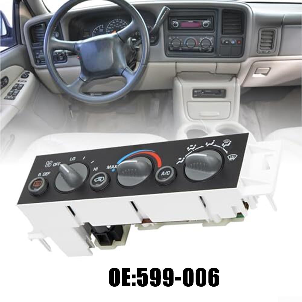 Climate Panel Module for Chevy for Tahoe for Gmc for Yukon 599-006 for HVAC Control Module with Rear Defogger Compatible with Manual