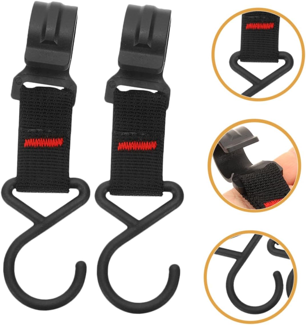 Outdoor Camping Hook Set 15pcs Heavy-Duty Plastic Steel Hooks Adjustable Straps for Tent Gear and Bag Hanging for Camping Hiking and Outdoor Activities image 5