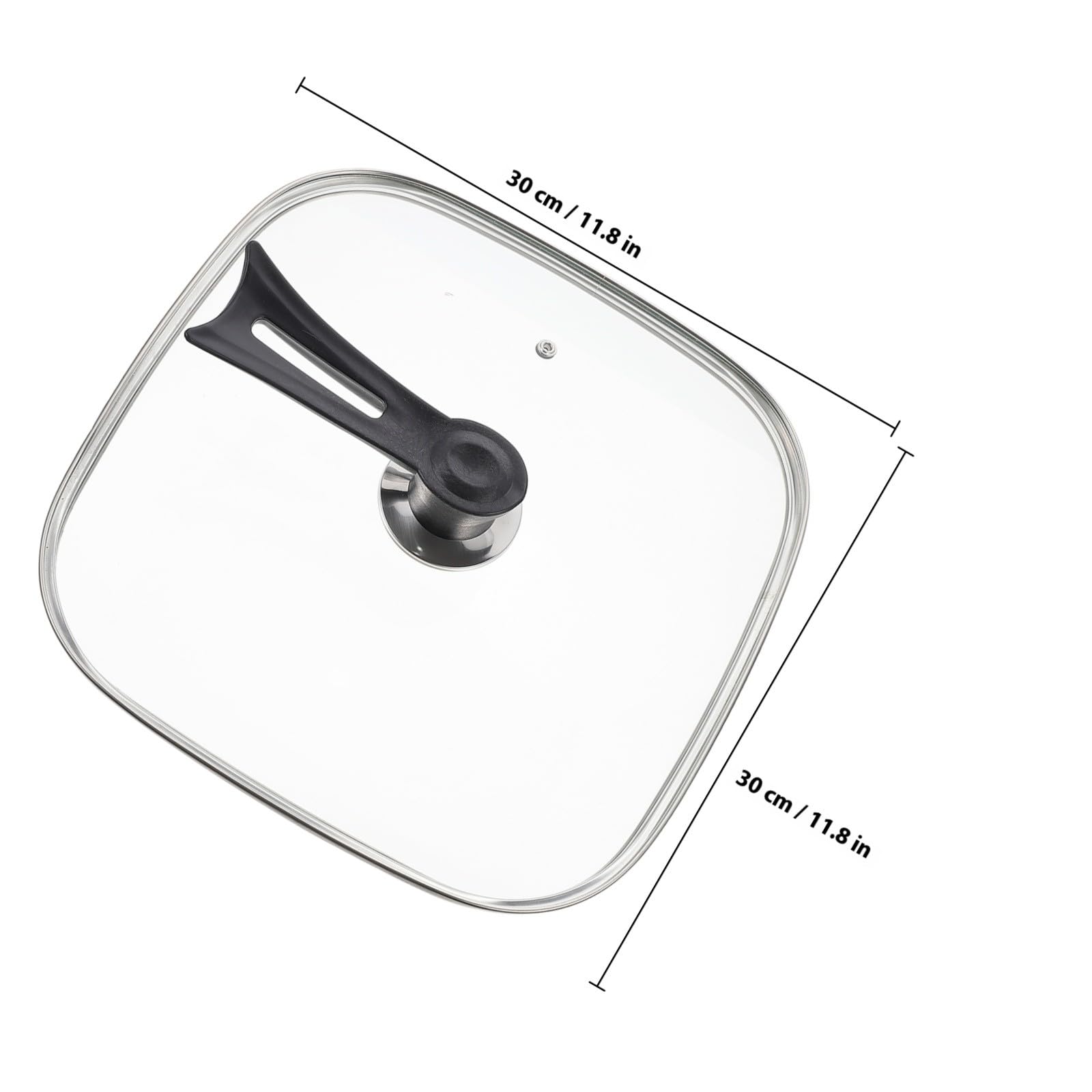 Housoutil Coperchio in Vetro Quadrato Manico Comodo e Protezione di Sicurezza per Pentola Elettrica Accessorio Multifunzione per Cucine di Mense e Ristoranti