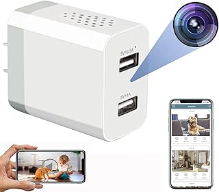 Hidden Spy Camera, Hidden Camera Charger, WIFI Spy Camera Hidden Camera, HD 1080P Spy Cam, Mini Nanny Cam Hidden Camera, Secret Camera, Indoor Hidden Security Camera- Motion Detection&Remote View