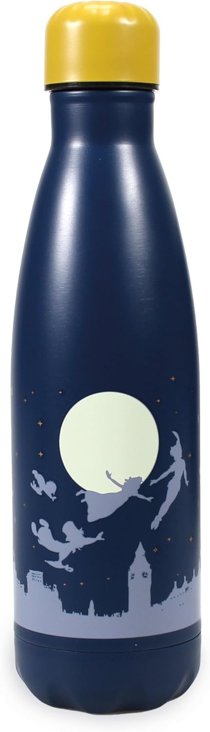 Half Moon Bay Peter Pan Metal Water Bottle | Stainless Steel Water Bottle For Kids & Adults | Disney Gifts & Peter Pan Gift | Stainless Steel Water Bottle Kids & Travel Water Bottle | Disney Gift