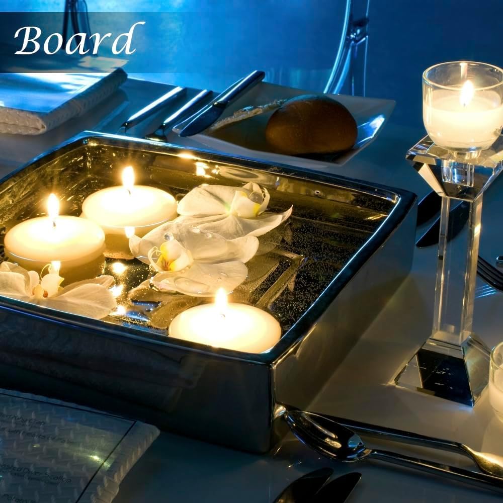 Velas flotantes blancas de 7,6 cm, sin perfume, cera sin goteo de 13 a 15 horas de combustión, paquete de 24 velas de fiesta de boda, para centros de mesa, adecuadas para jarrones cilíndricos,
