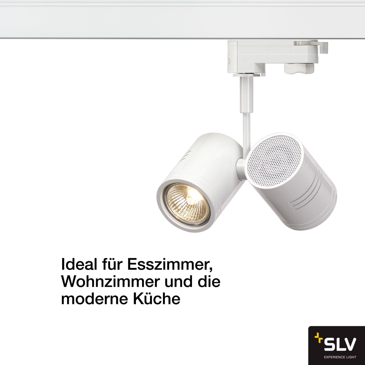 SLV BIMA II Leuchtenkopf mattweiss 2xGU10 max. 50W inkl. 3P.-Adapter