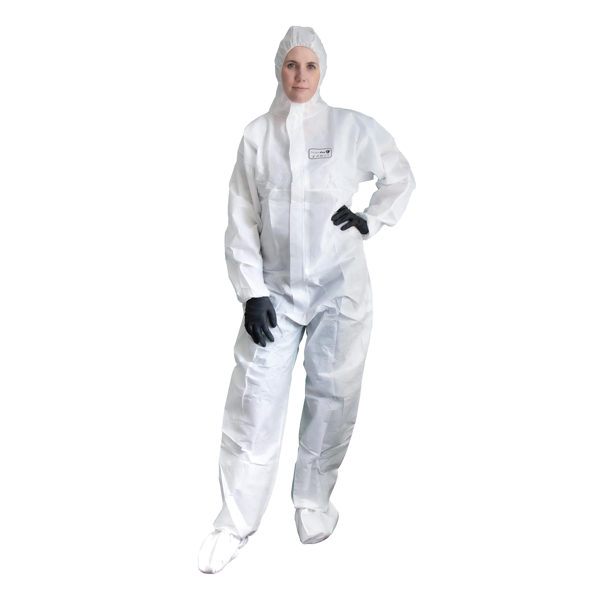 GLAESER clean | Trajes protectores desechables ProtectPro 1 | Traje protector categoría 3 tipo 5+6 | 50 piezas