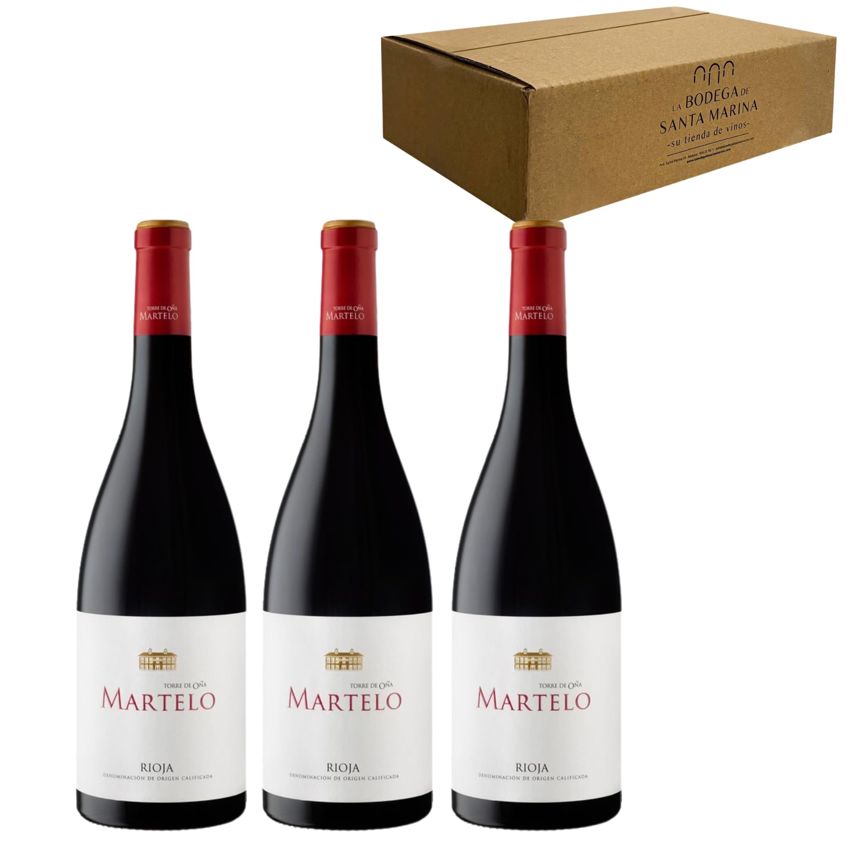Finca Martelo Reserva - Ideal para Maridar con Carne y Comida Mediterránea - Pack 3 Botellas 75cl