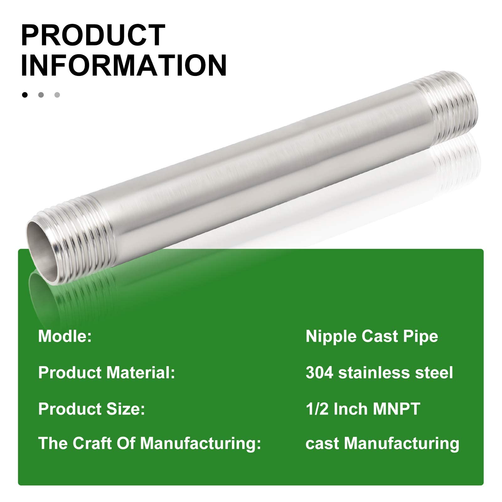 TAISHER 2PCS 304 Stainless Steel Pipe Fittings, 3/4" NPT - View #10