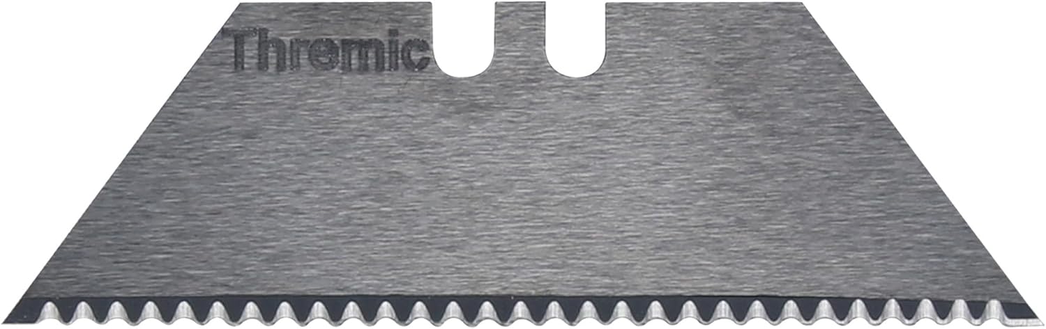 5-Pack Black Ceramic Utility Knife Blades, Serrated Edge and Pointed Tip, Razor Sharp Replacement for Box Cutters and Utility Knives