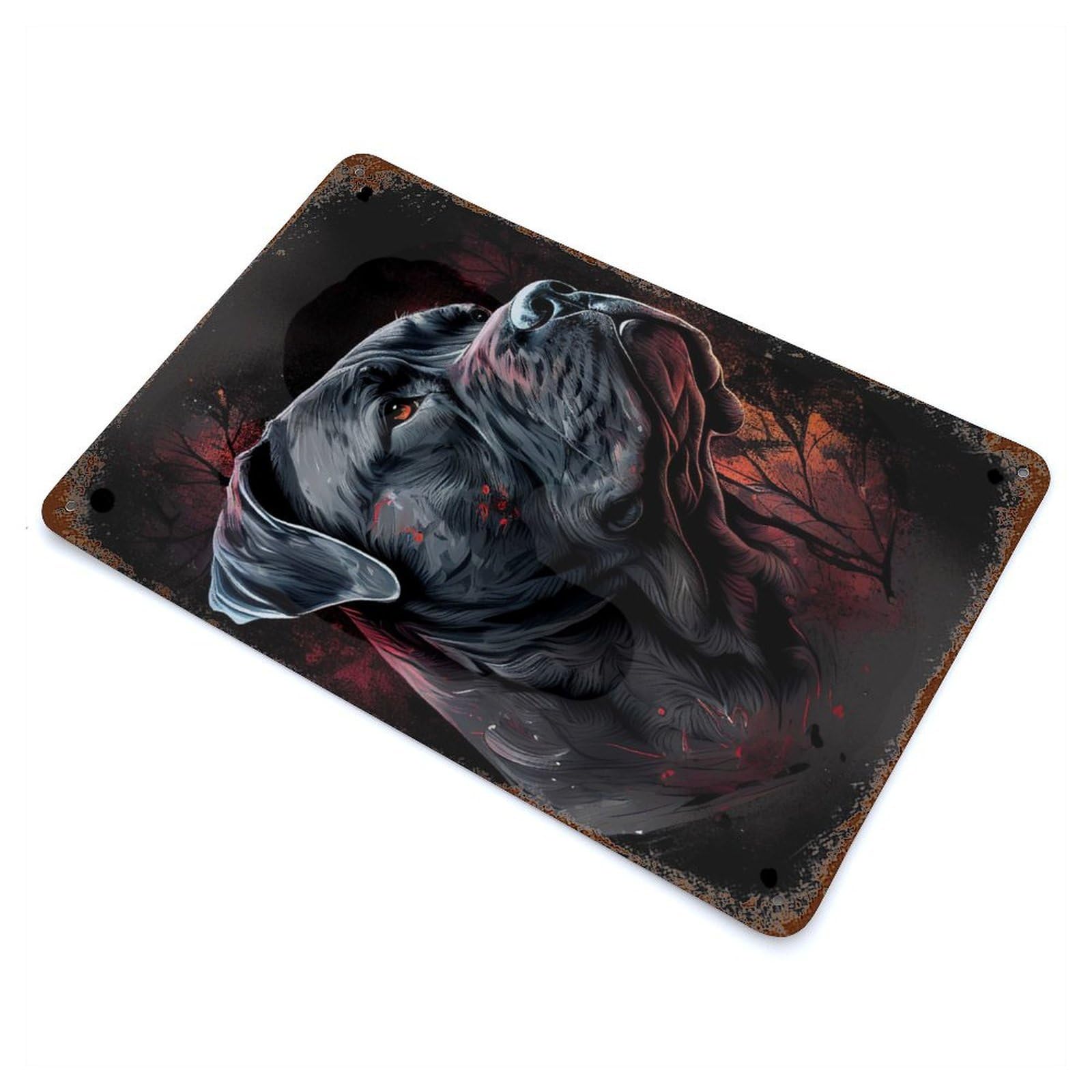 Cane Corso Forest Rust Effect Tin Sign 11.8"x7.9", Ideal for Shed, Workshop And Garage Wall Decor