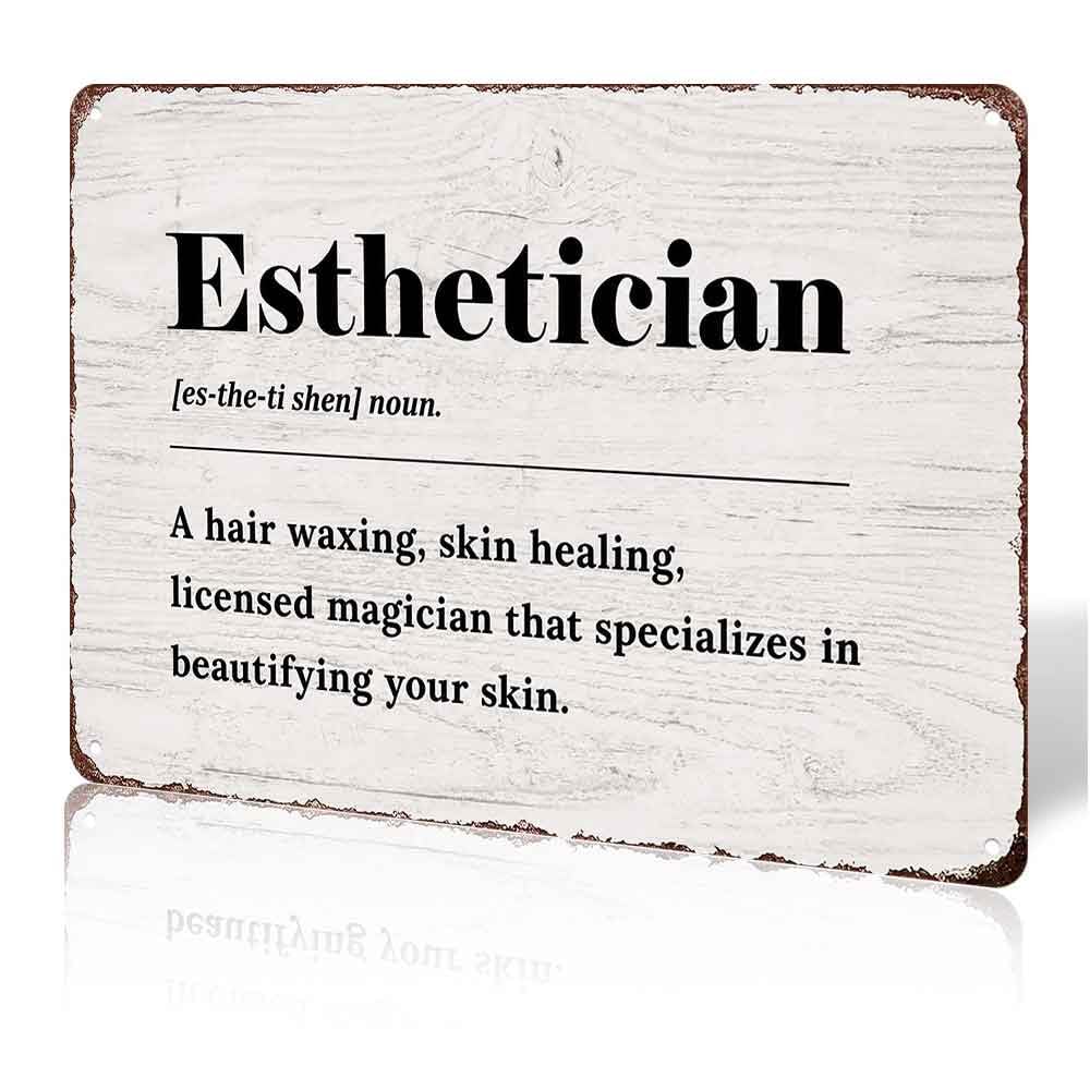 12 X 8 In Esthetician Definition Decorative Aluminum Metal Sign