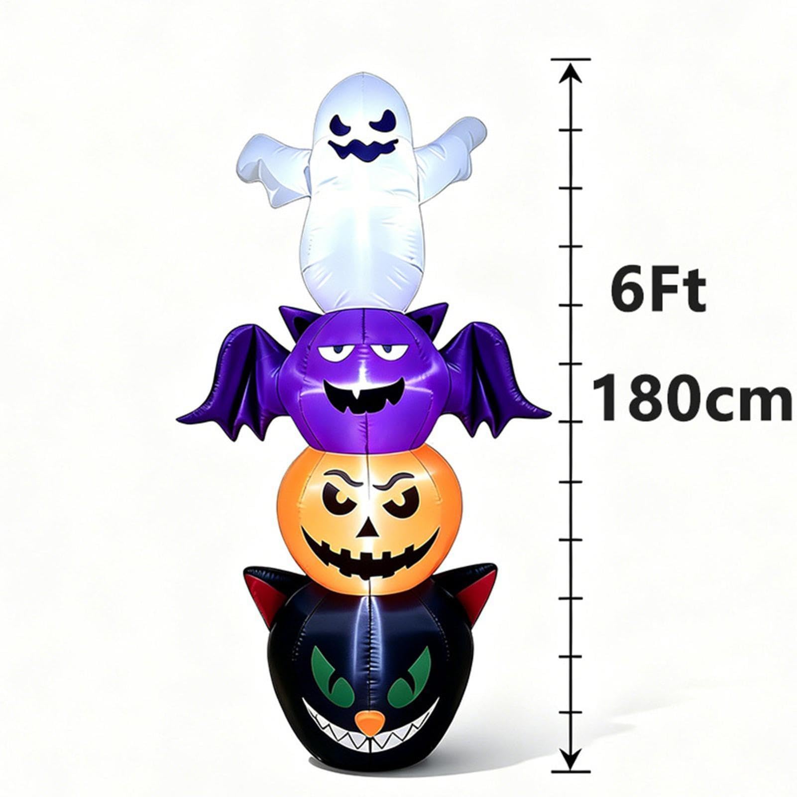 Decorazioni gonfiabili per Halloween, fantasma e gonfiabile a LED | Decorazione da giardino illuminata per esterni, giardino, cortile, portico, sentiero, casa infestata