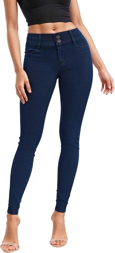 Super Comfy Butt Lift Stretch Denim Capri For Women - V2 Skinny Jeans (LWASH 22)