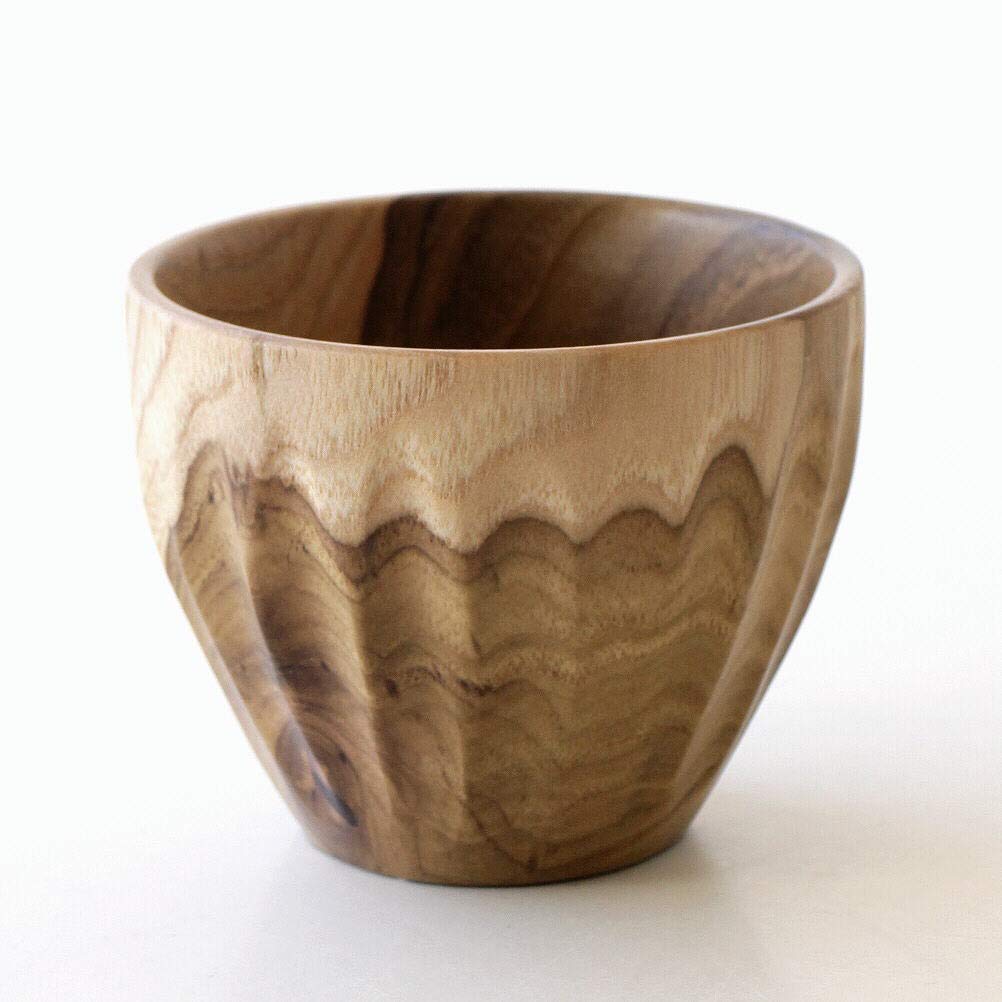 Amazon | 湯呑み フリーカップ 木製 チーク材 コップ 天然木