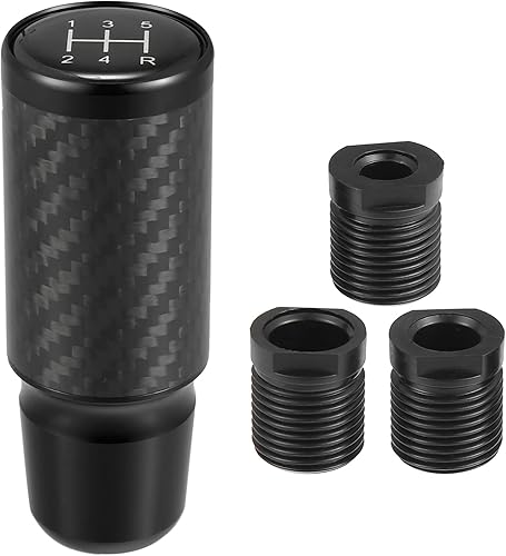 Miniatura 1 de ACROPIX Pomo de palanca de cambios universal de aluminio modificado de 5 velocidades, perilla de palanca de cambios manual automática para