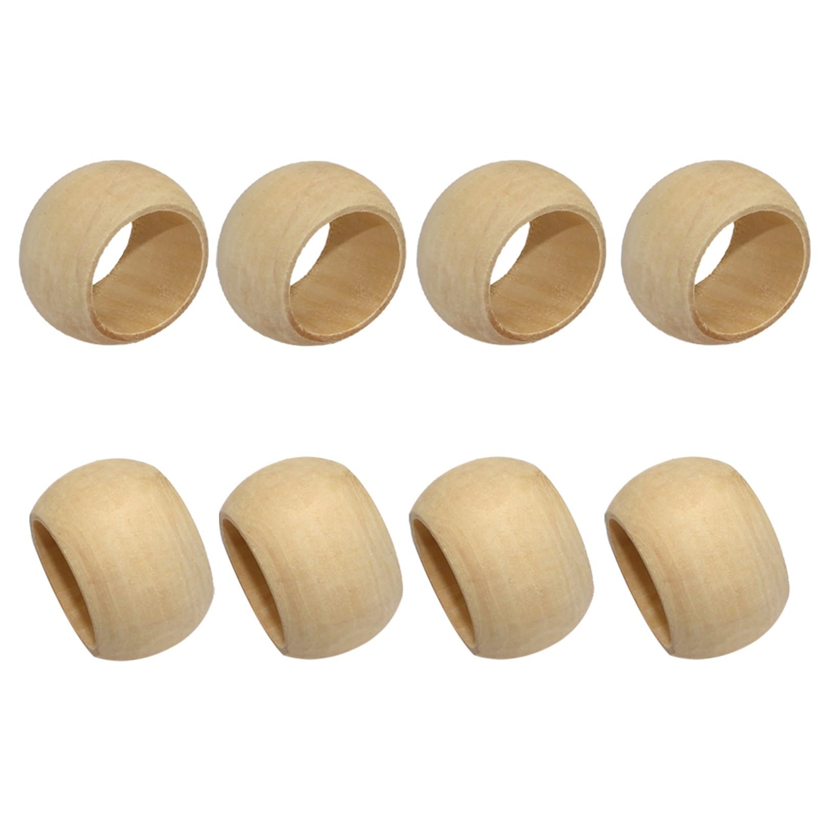 8Pcs Wood Napkin Rings Handmade Rustic Ring Holder for Table Decoration