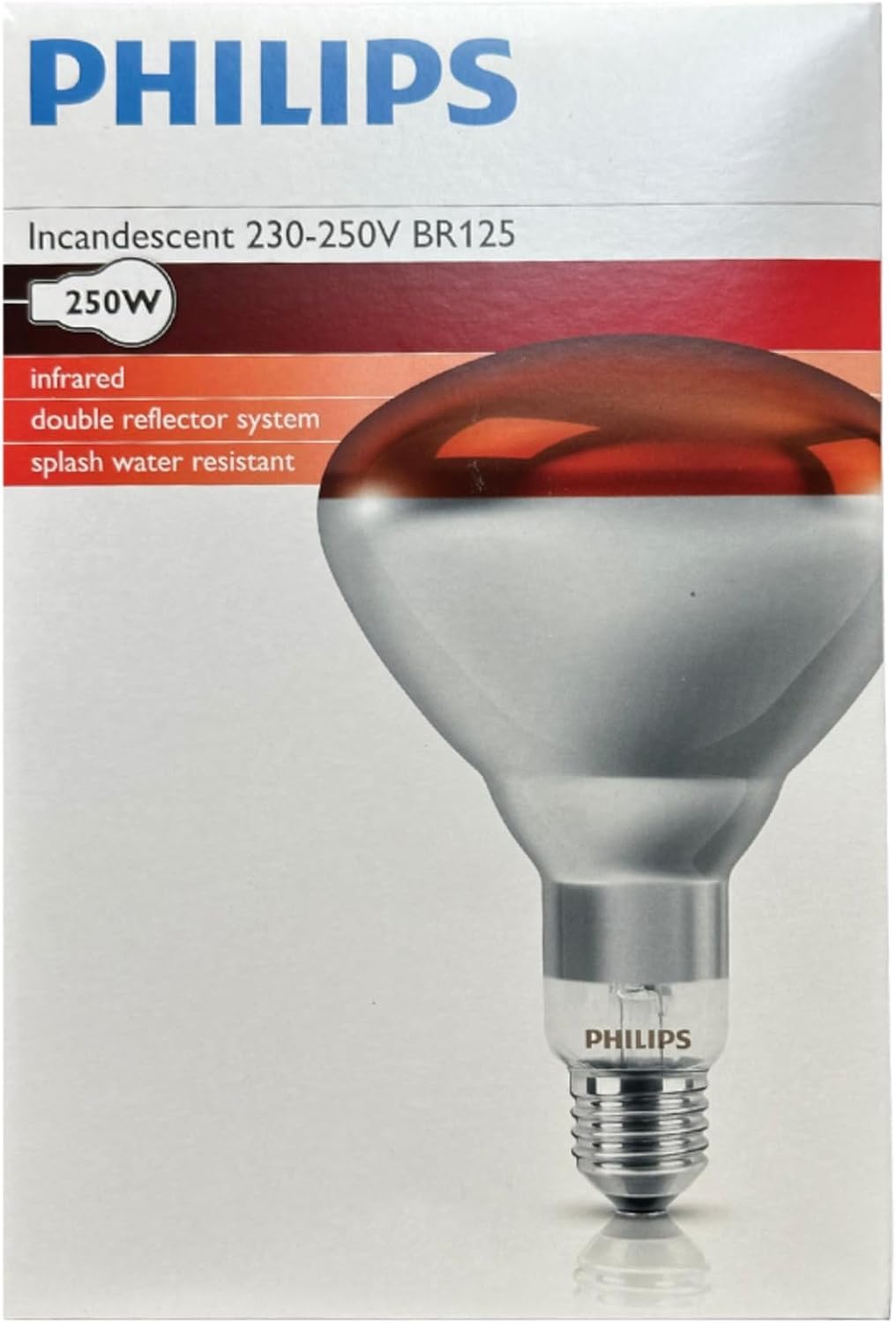 Philips BR125 IR 250W E27 230-250V Czerwony 1CT/10