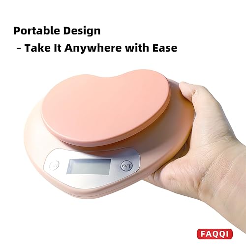 Miniatura 7 de Báscula de cocina bonita, báscula digital de alimentos con pantalla LCD, capacidad de 11 libras (11.0 lbs), precisión de 0.03 oz (1 g) para hornear