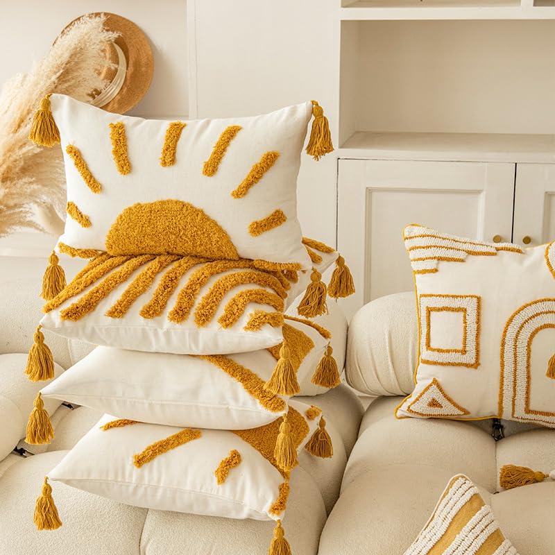 Housses de coussin décoratives géométriques taie d'oreiller Boho - 5