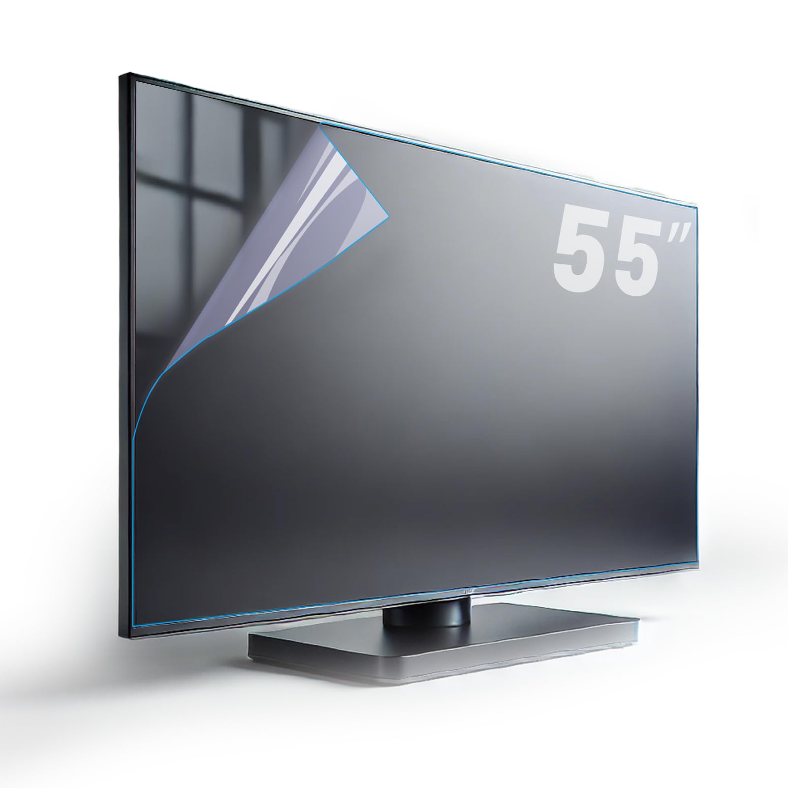 TYRHMY Anti Glare Film for TV 55 inch,Anti Blue Light Relieve Eye Strain and Reduce TV Screen Glare,55 TV Screen Protector Frosted Surface,Controlling