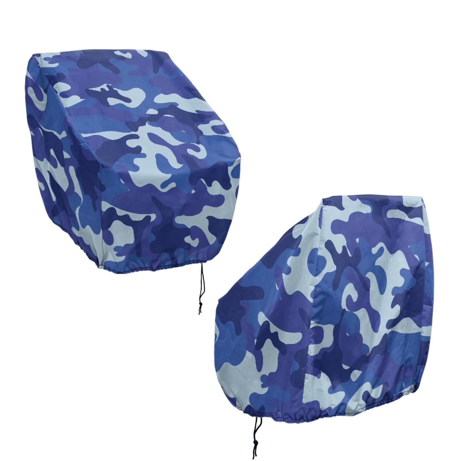 Boatee 2 Pack Boat Seat Cover Blue Camouflage Chair Protective Covers Waterproof Boat Bench Chair Cover Protects Your Seat from The Elements Weather Resistant Fishing Chair Covers