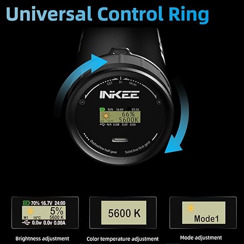 Miniatura 6 de INKEE Gold Crow - Luz de video de 30 W, iluminación para fotografía, luces LED impermeables para grabación de video, CRI95+ 2700-6500K bicolor