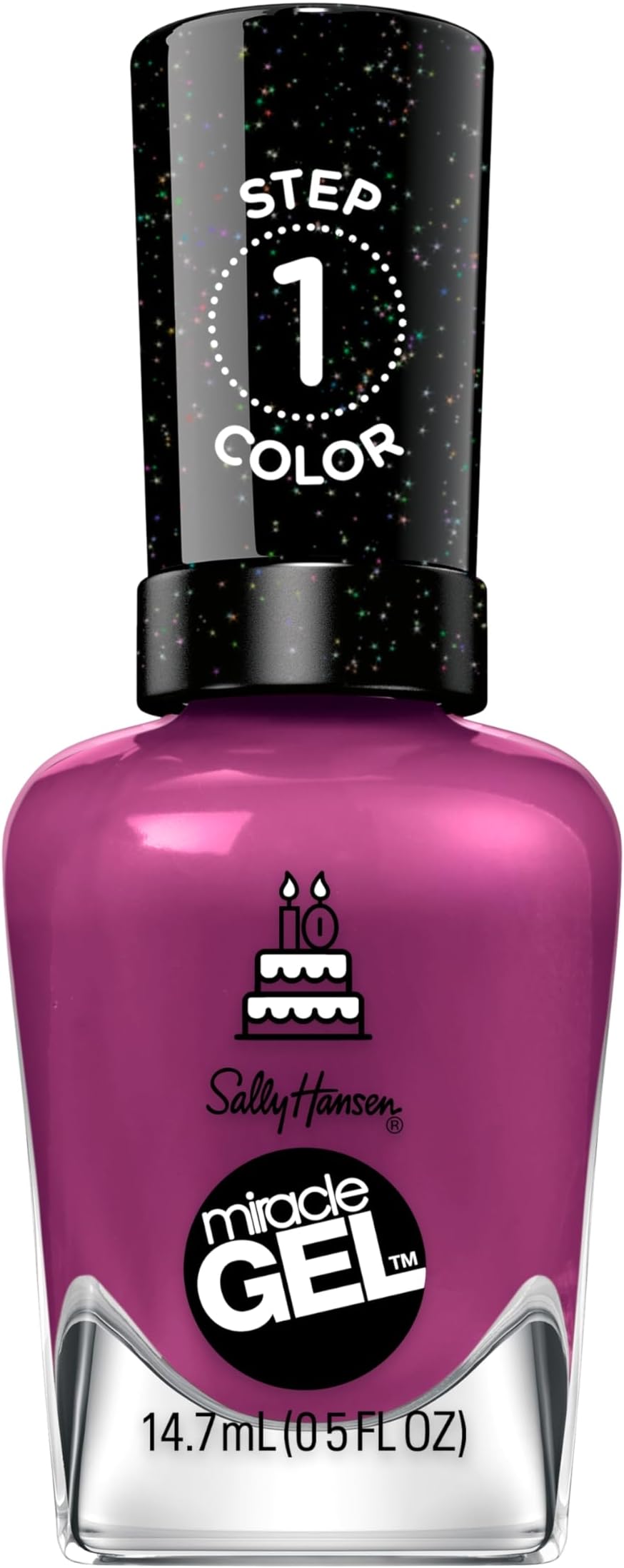 Miracle Gel Salon Quality Nail Polish | Gel-Like Formula, Two-Step System, No UV Light Needed, Long Lasting | Opaque, Glossy | 533 Brewberry | Plum Purple Nail Color