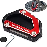 Vista 9 de Para V-Strom 650 650XT DL650 2004-2022 Extensión de aluminio CNC de motocicleta para soporte lateral almohadilla placa de soporte vstrom 650 xt