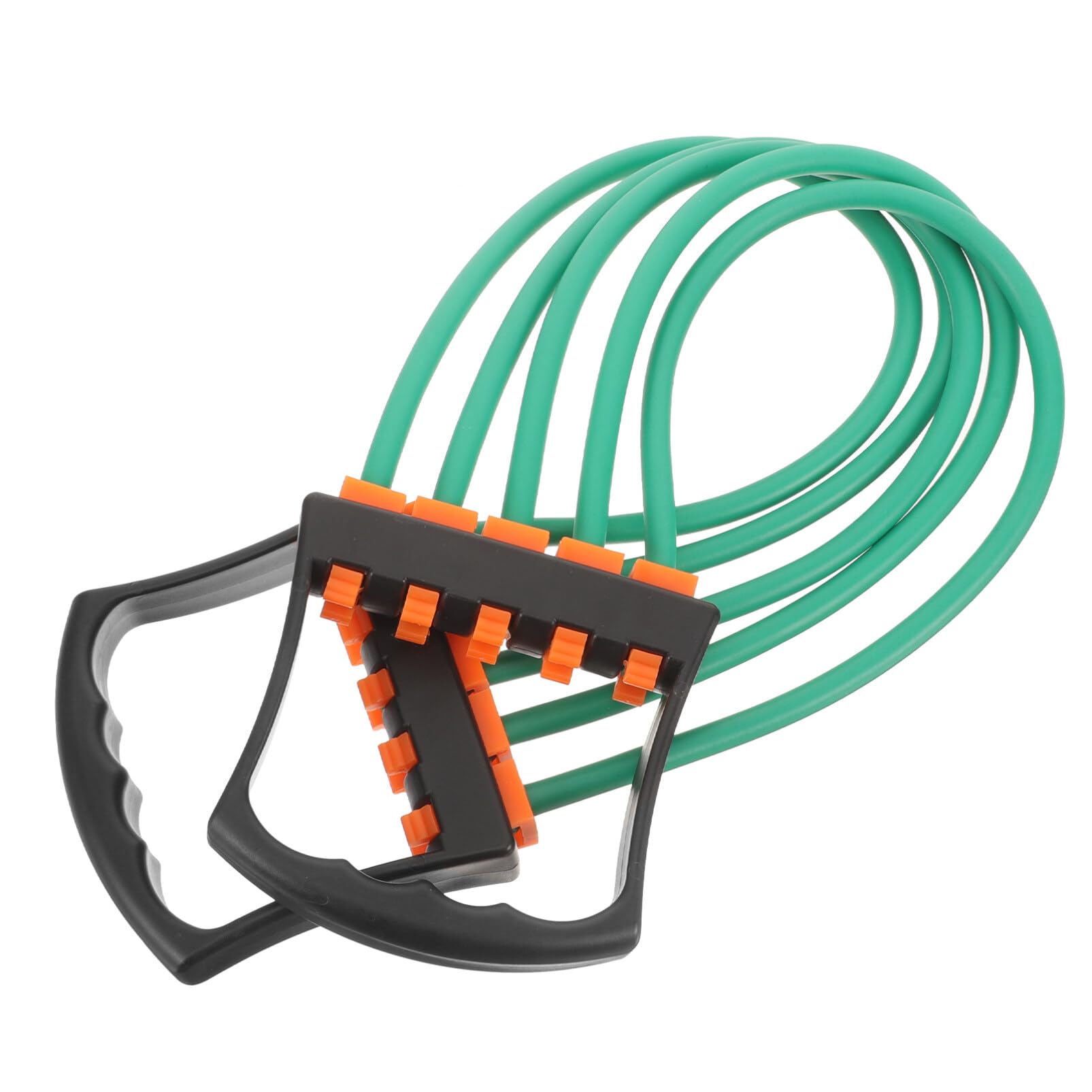 Kisangel Adjustable Chest Expander Five Ropes Resistance Exercise System Bands Muscles Strength Trainer for Man Home Gym Muscle Training Exerciser Green