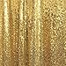 TRLYC Gold Sequin Backdrop Curtain 3x7ft Shiny Gold Curtain Glitter Backdrop for Party Wedding Birthday Graduation Christmas