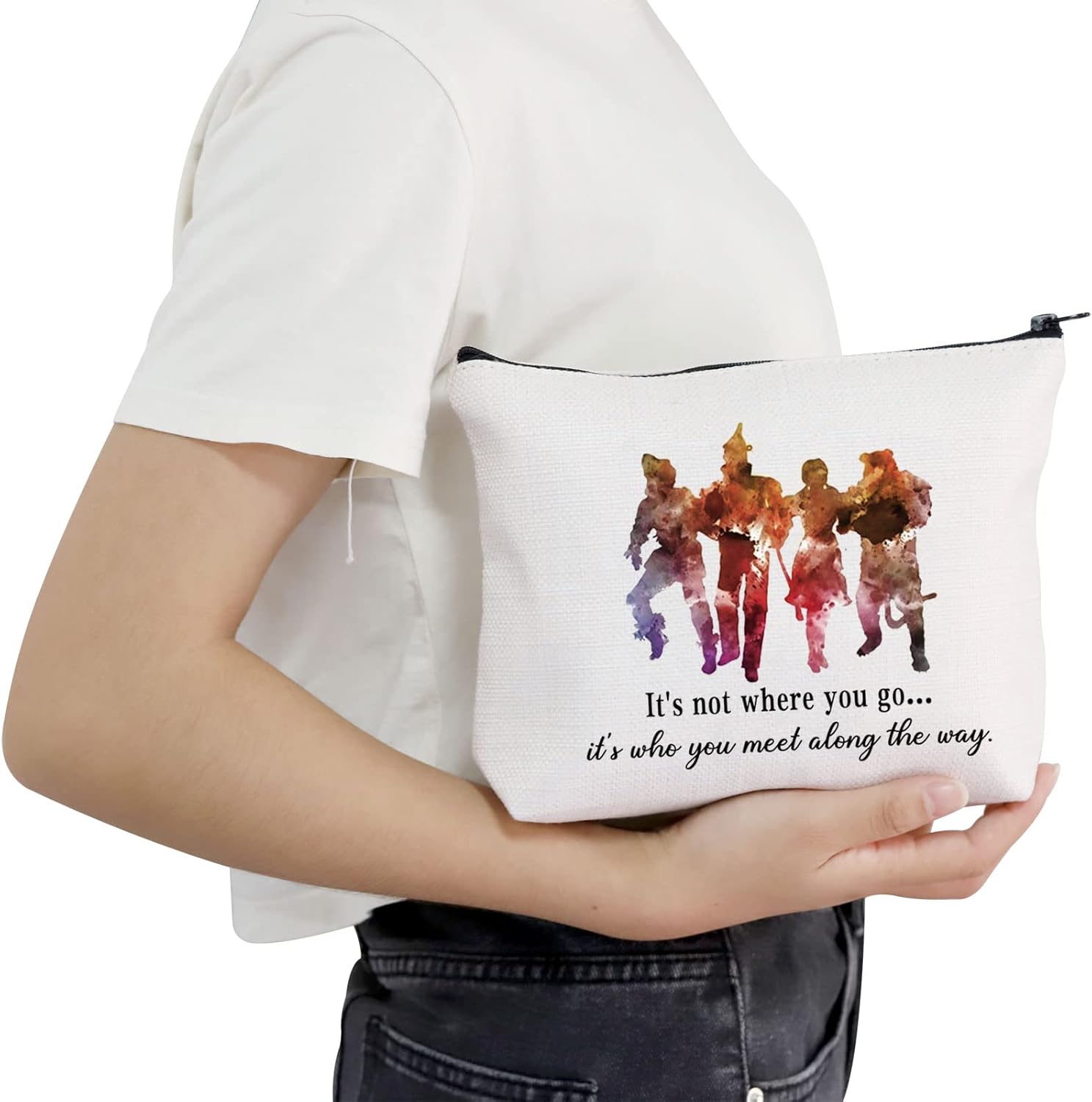 POFULL Movie Inspired Gifts Its Not Where You Go But Who You Meet Zipper Pouch Bag - Image 4