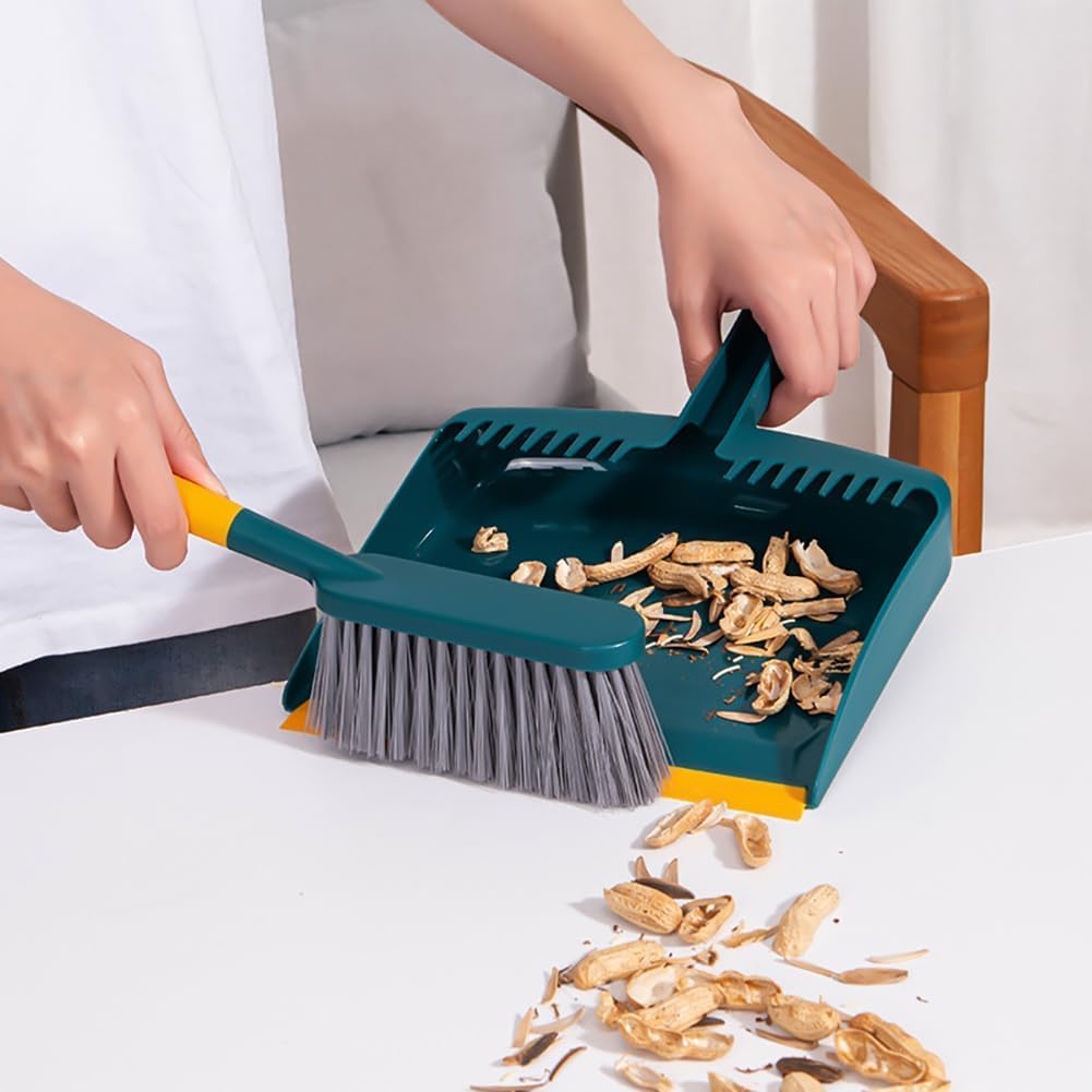 Zthluyc ほうきちりとり セット ミニホウキちりとりセット ホウキ チリトリ セット 玄関 台床 屋外 室内 車内掃除用 便利 小さい 箒と塵取り 使いやすい