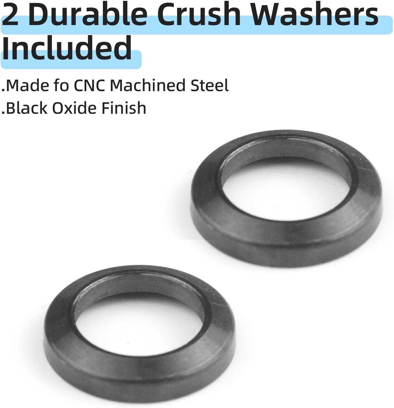 Thread Protector 1/2 * 28 for .22LR .223 & 5.56, with Crush Washer, Steel, 2 Pack (2)