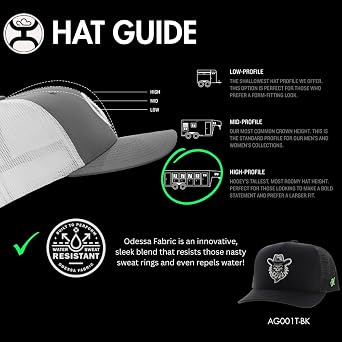 HOOEY Austin Gamblers Trucker Hat for Men Adjustable Mesh Baseball Cap, Western Snapback Hat for Work & Everyday Wear
