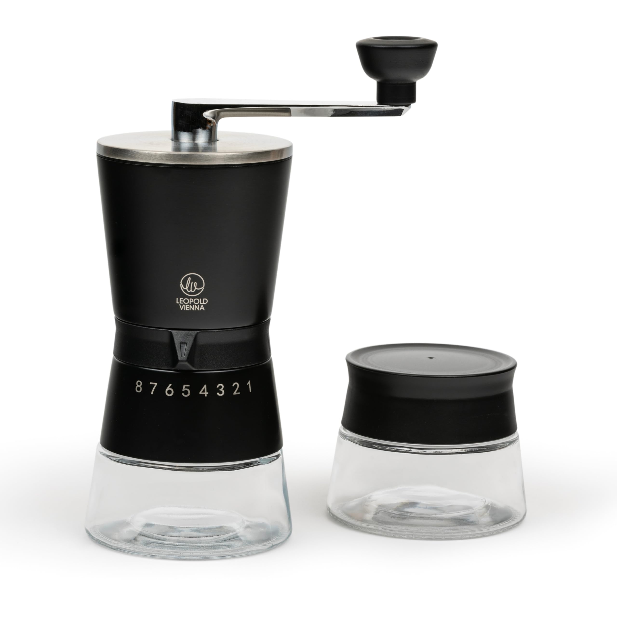 Leopold Vienna - Kaffeemühle + Vorratsdose Bologna Geschenkset schwarz - manuell, Blacks