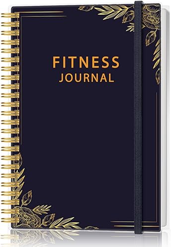 Diario de fitness simplificado para mujeres y hombres, diario/planificador de entrenamiento A5, libro de registro de ejercicio diario para pérdida