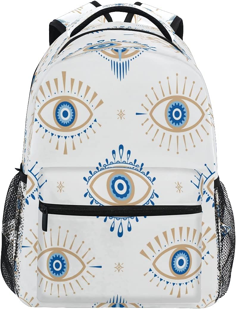 xigua Evil Eye Backpack Bookbags Laptop Backpack for Boys Girls Teens, College Backpack Water Resistant Travel Bookbag