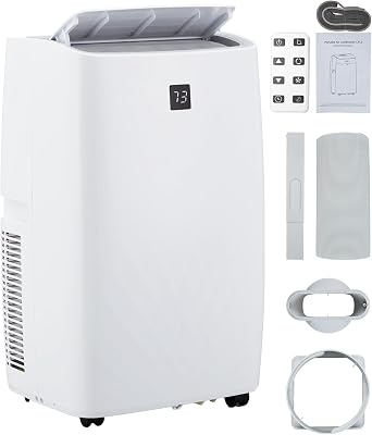 14000 BTU Portable Air Conditioner Unit, Air Conditioner with Remote Control, Cool, Fan and Dry Function, Sleep Mode/24Hrs Timer, Quiet Operation, 110-115V, Cools 700 Sq.ft