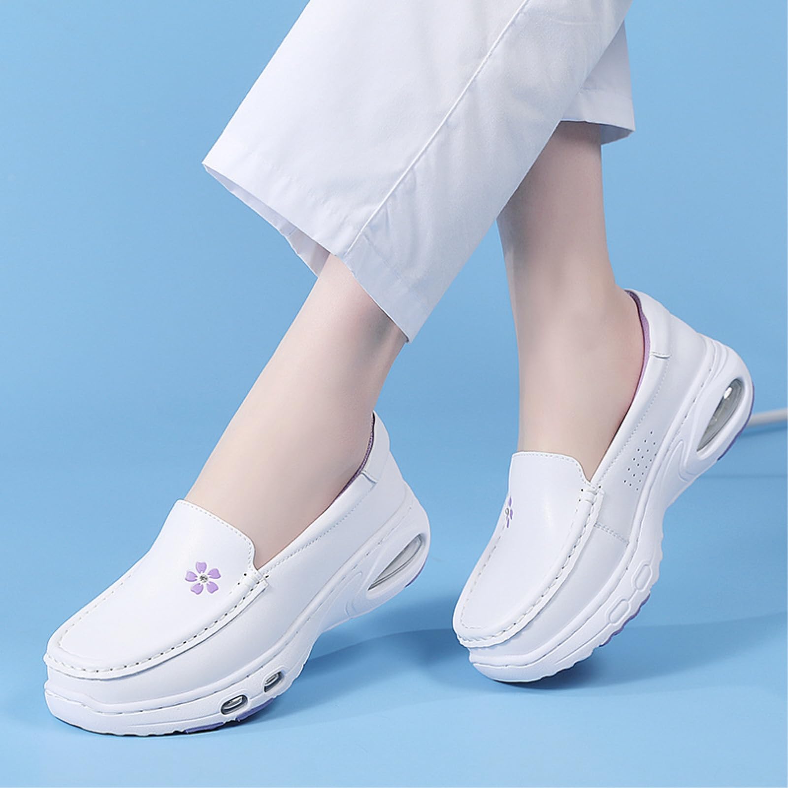 LVJMJ Damen-Schlupfschuhe mit gepolsterter Sohle, EVA-Plattform