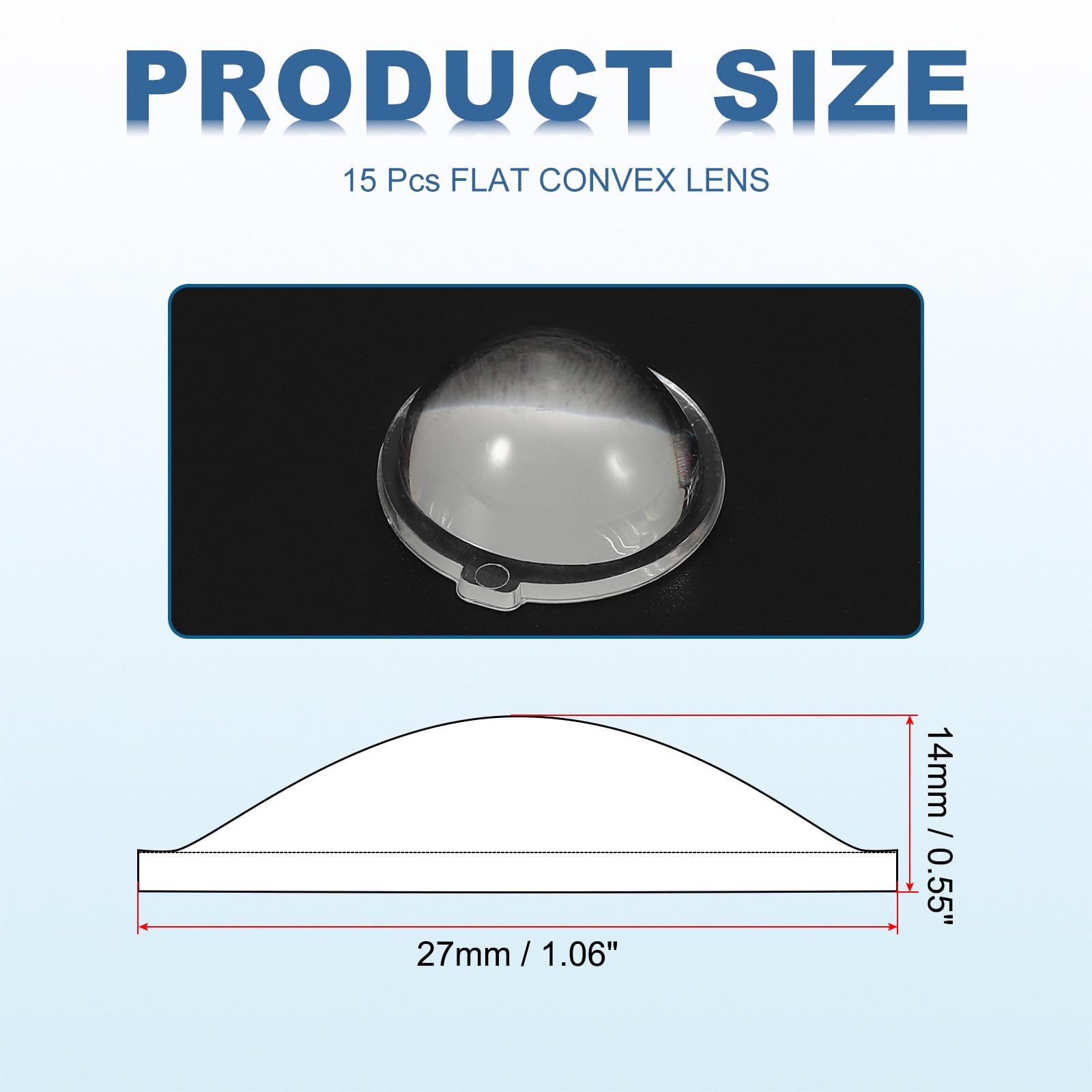 PATIKIL Diameter 27mm Flat Convex Lens - Image 2