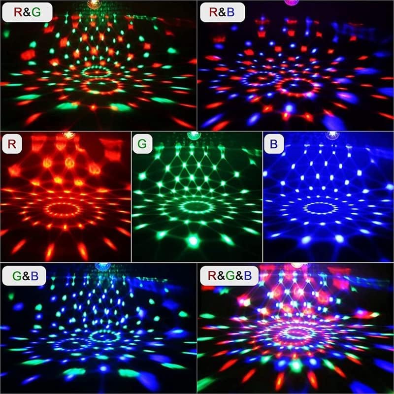 Party Lights,RGB Dj Disco Ball Light with Sound Activated&Remote Control,Stage Light for Room Dance Parties Bar,US Plug - (Color: As Shown)