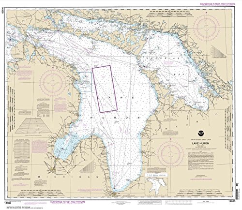 Paradise Cay Publications, Inc. NOAA Chart 14860: Lake Huron 33.6 x 38.8 (Traditional Paper)