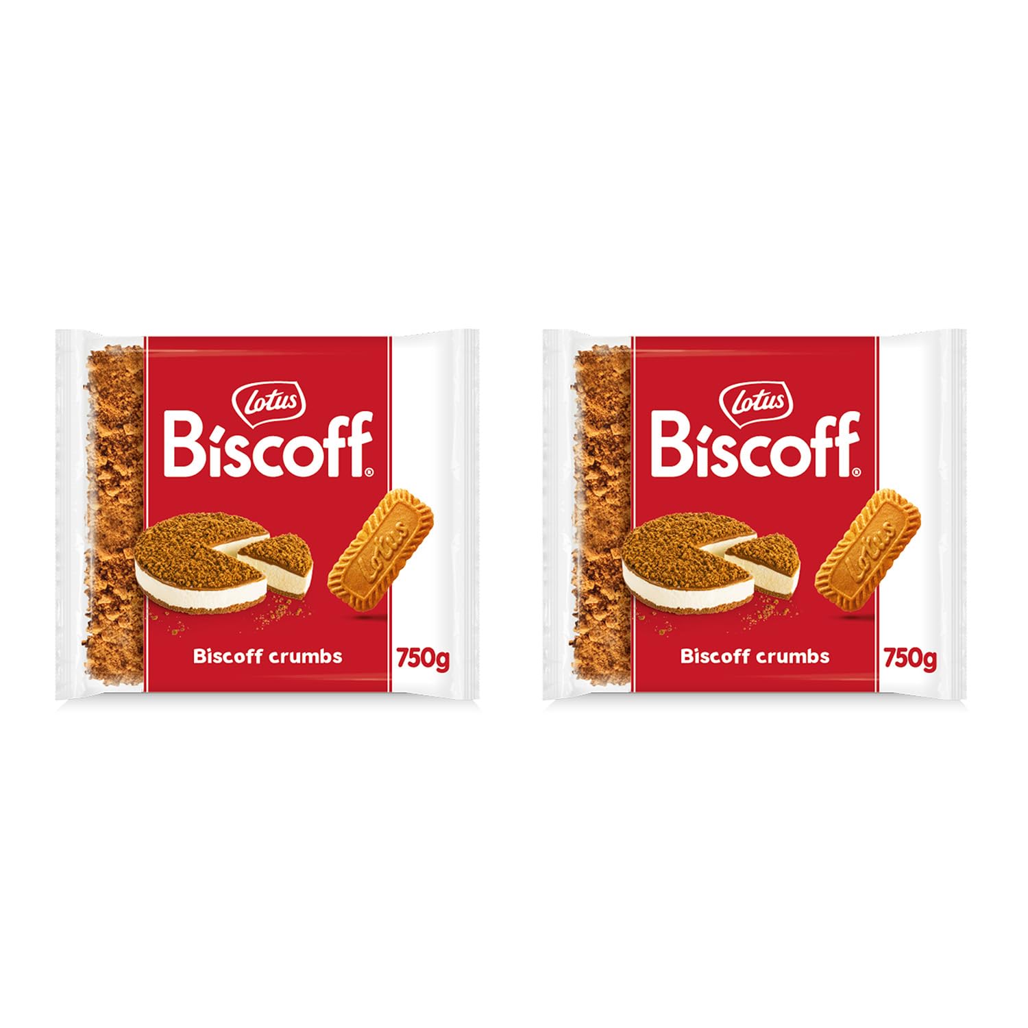 Lotus Biscoff | Karamellisierte Kekskrümel | Zutaten aus Natürlichem Ursprung | Vegan | Ohne Farbstoffe oder Zugesetzte Aromen | 2 x 750g Packung | 1.5 kg