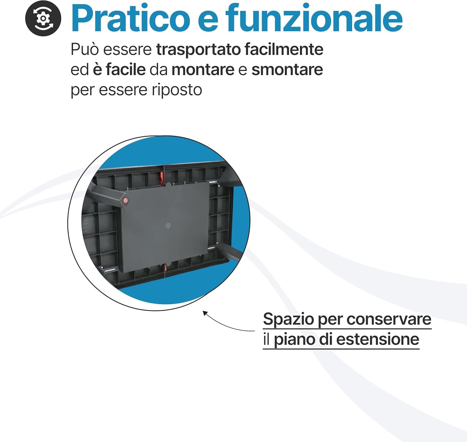 Tomaino Set Tavolo E 6 Sedie Da Giardino In Plastica Allungabile Impilabile Norden Nero