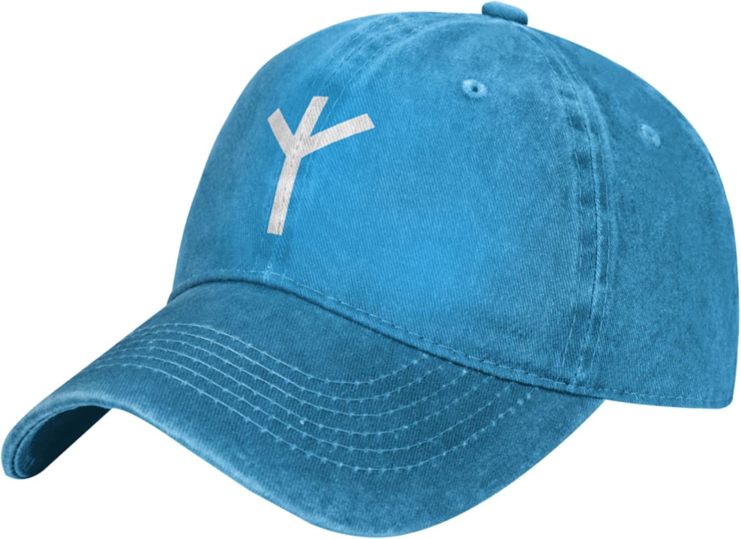 Algiz Rune Hat Adjustable Cowboy Baseball Cap for Men Women Trucker Cap
