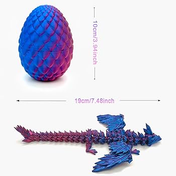 Amazon.com: HEZUJ 3D Printed Dragon with Wings and Egg