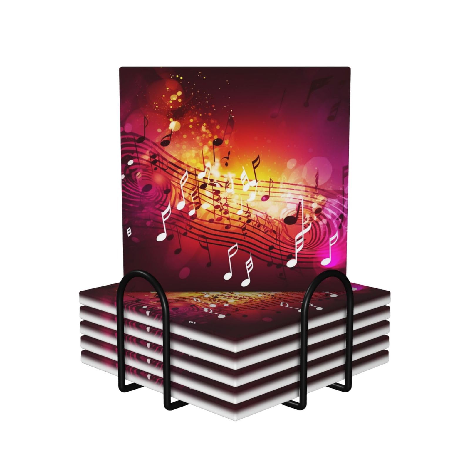 Dessous de verre notes de musique, le cadeau idéal pour mélomanes avec support